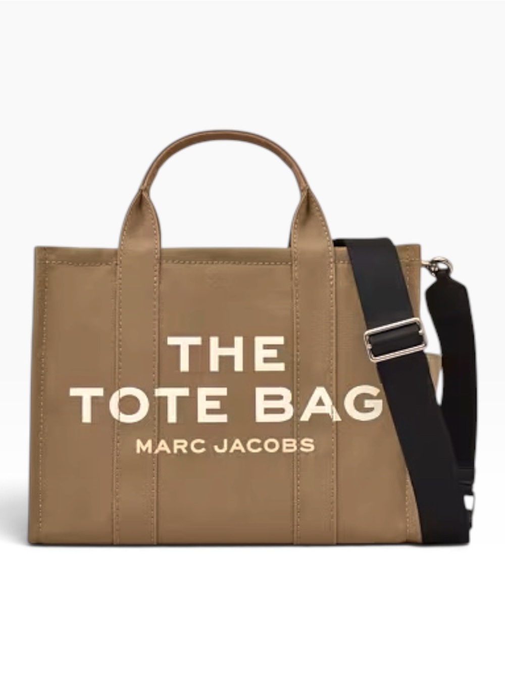 Marc Jacobs The Tote Bag in khaki with Black crossbody Strap